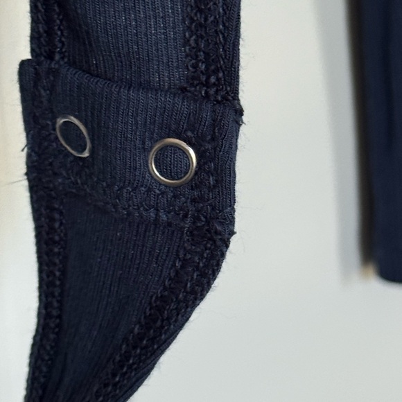 Biltmore Blue Long Sleeve Ribbed Bodysuit XL - Picture 6 of 9